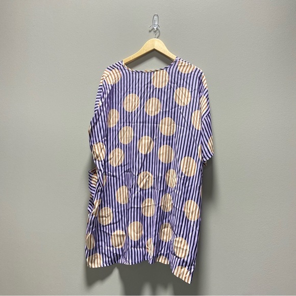 Corey Lynn Calter Oversized Polka Dot Striped Mini Dress - Picture 2 of 8